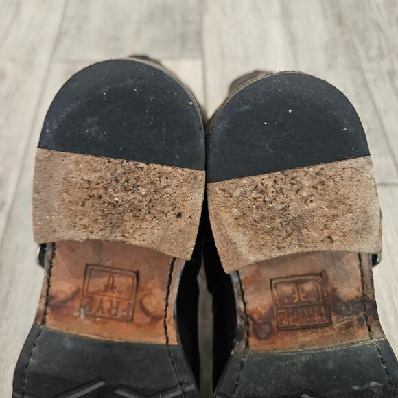 Frye Veronica Flex Short Moto Boots Womens 7 Leather Round Toe Classic Timeless - Picture 11 of 16